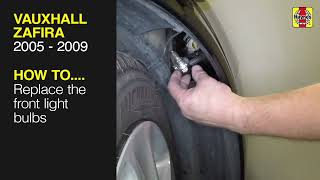 How to replace the Headlight bulbs on the Vauxhall Zafira 2005 to 2009 [upl. by Vanderhoek668]