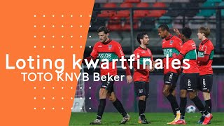 Loting kwartfinales TOTO KNVB Beker [upl. by Adnuhsat]