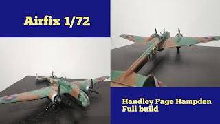 Airfix 172 Handley Page Hampden Full build [upl. by Roselba]