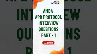 APB Protocol Interview Questions youtubeshorts vlsiprojects fpga vhdl verilog riscv [upl. by Medarda561]