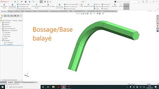 solidworks bossage base balayé [upl. by Jempty]