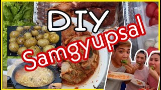 How to make DIY Samgyupsal Easy Recipe Tipid Version during CoVid19with Blue Hawaii Cocktail [upl. by Midian]