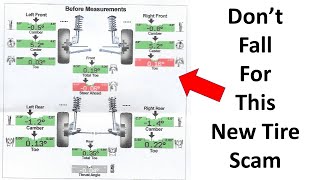 New Tires With Wheel Alignment Scam  Avoid Rip Offs [upl. by Patrizius994]