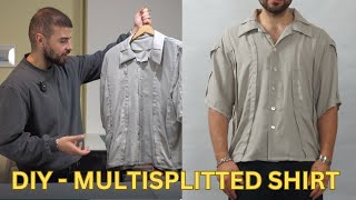 DIY oversize unisex Multisplitted Shirt Schnittmuster Pattern  WY 16 [upl. by Naehs]