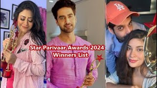 Star Parivaar Awards 2024 Winners List Anupama Ghum Hai Kisikey Pyaar Mein Janak Cast Wins BIG [upl. by Aieka]