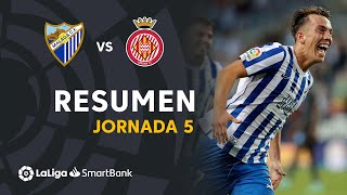 Resumen de Málaga CF vs Girona FC 20 [upl. by Anitselec]