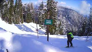 Skiing Double Black Run Purgatory On Grouse Mountain [upl. by Inava]