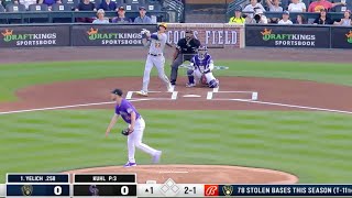 499 Christian Yelich OBLITERATES a ball 499 feet [upl. by Otilia3]