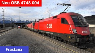 Bahnhof Frastanz Hilfszug ÖBB 4748 004🇪🇺 EULok Railjet Güterzüge Talent1 [upl. by Low]