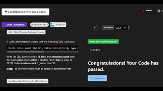 SKILLRACK DAILY CHALLENGE TODAYS 09122023 SOLUTION🔥 EASY amp EFFECTIVE  SQL  ATTENDEESCOUNT [upl. by Yvan]