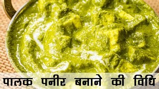 पालक पनीर बनाने की विधि  ढाबा जैसी पालक पनीर  Palak Paneer Punjabi Dhaba Style Recipe in HIndi [upl. by Eiliab]