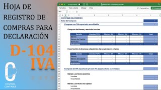 ⬇️ Descarga la hoja de registro de compras IVA Costa Rica 🇨🇷📈 [upl. by Cordula]