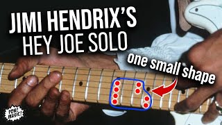 Jimi Hendrixs quotHey Joequot SOLO  Note for Note Guitar Lesson w Animated Fretboard amp TAB [upl. by Alvira664]