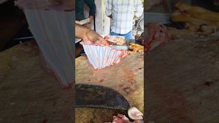 CHOPS CUTTING SKILLS KIRAN MEAT CUTTING karimnagar food meatcuttingmachine meatcutter [upl. by Enoj]