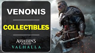 Venonis All Collectible Locations  Wealth Artifacts Book of Knowledge Assassins Creed Valhalla [upl. by Millhon]