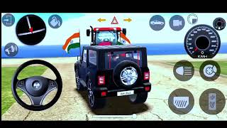 modified mahindra black thar 😈 dollar song indian car simulator 3d game play [upl. by Htebirol]