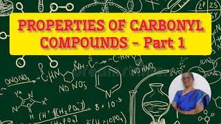 PROPERTIES OF CARBONYL COMPOUNDS  Part 1SapphireBlueChemspark class12 organic [upl. by Pergrim]