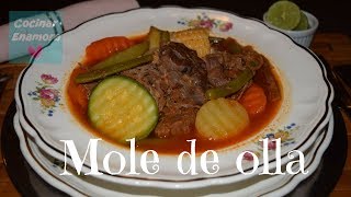 Mole de Olla  Suscríbete a Cocinar Enamora [upl. by Wanyen803]