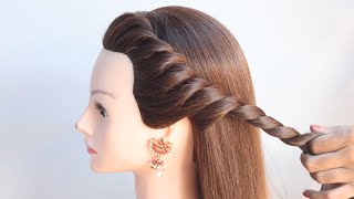 outstanding side braid hairstyle for traditional dress  ponytail hairstyle [upl. by Thebault521]