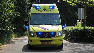 A1 FilmHuur Ambulance 26016 tijdens de veiligheidsdag in Diemen [upl. by Keeryt]