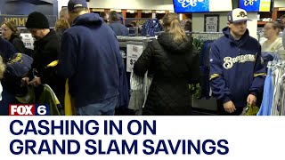 Brewers 2024 Clubhouse Sale fans cash in  FOX6 News Milwaukee [upl. by Berenice110]