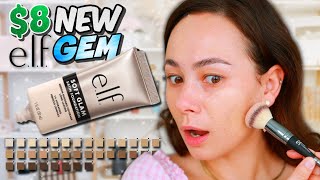 NEW 8 ELF SOFT GLAM SATIN FOUNDATION Dry Skin Wear Test [upl. by Edyaw854]