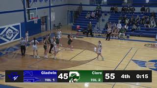 Gladwin vs Clare Girls Varsity Basketball [upl. by Ella483]