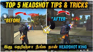 NEW HEADSHOT TIPS AND TRICKS FREEFIRE 💥  Freefire only red number headshot tips and tricks tamil [upl. by Aruabea]