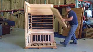 Two Person Elite Far Infrared Sauna assembly [upl. by Jeminah]