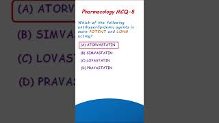 Statins  Pharmacology MCQ8 [upl. by East]