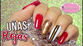 UÑAS ROJAS con BRONZE de temporada [upl. by Bocock277]