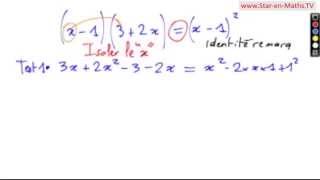 2nde Résoudre une équation en essayant de développer puis de factoriser [upl. by Elissa]