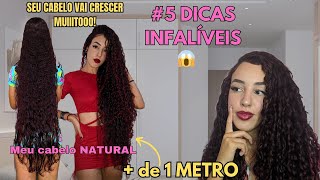 5 DICAS✨COMO FAZER O CABELO CRESCER RÁPIDO 😱 Geehlion [upl. by Ilario]