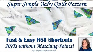 Easy HST Baby Quilt Combine Fat Quarters for a Stunning Design  Lea Louise Quilts [upl. by Florian]