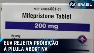 Suprema Corte dos EUA rejeita proibição e mantém acesso à pílula abortiva  SBT Brasil 130624 [upl. by Kumagai890]