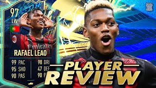 97 TEAM OF THE SEASON RAFAEL LEAO PLAYER REVIEW TOTS RAFAEL LEAO  FIFA 22 Ultimate Team [upl. by Berne]