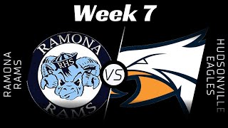 HS Series Ramona Rams vs Hudsonville Eagles  Week 7 [upl. by Kcirrad269]