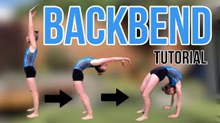 BACKBEND TUTORIAL  Beginner gymnastics  How to do a Backbend  PolinaTumbles [upl. by Critchfield]