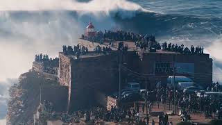 As ondas Gigantes de Nazaré estão 🌊🏄‍♂️ on [upl. by Oys844]