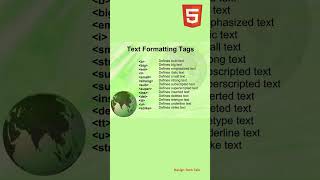 Html tutorial for beginners learn html from Basic to Pro  HTML Tag  Formatting tag shorts [upl. by Enyleve]