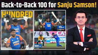 IND vs SA Sanju Samson becomes the first Indian to score backtoback 100s in T20 History [upl. by Ronnoc]