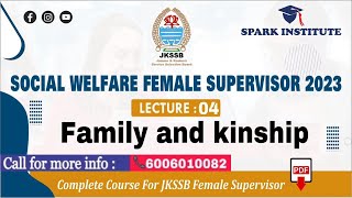 Kinship  Jkssb Female Supervisor 2024  Unit2 Lecture 5 jkssb femalesupervisor [upl. by Qulllon]