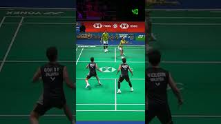 Longest rally 60 shots GohIzzuddin vs AlfianArdianto  Arctic Open 2024 QF shorts badminton [upl. by Umont]