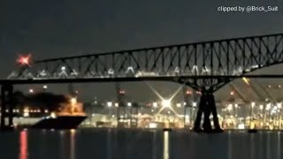 RAW Cargo ship loses power crashes into the Baltimore Bridge [upl. by Annaerda382]