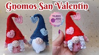 Gnomos amigurumi San Valentín  tejidos joss [upl. by Anyt317]