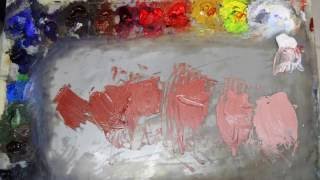 Oil Color Mixing I Red ocher [upl. by Friedrick]