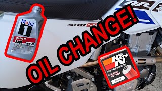 DRZ400SM FIRST Oil Change [upl. by Heddy]