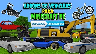 Los 6 mejores addons de vehiculos para minecraft pe 121  Mediafire [upl. by Renruojos]