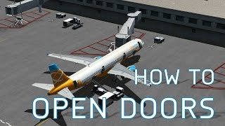 FSX How to Open Doors Cargo Doors  Jetways Pushbacks Luggage Ramps amp More [upl. by Anayrb]