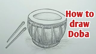 Doba music instrument drawing easy How to draw Doba  Assamese music instrument drawing [upl. by Ettolrahc]